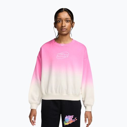 Vaikiškas džemperis Nike Sportswear Studio sail/playful pink/white