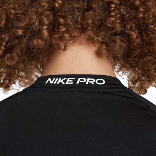 Vaikiški ilgomis rankovėmis marškinėliai Nike Pro Dri-Fit black/white