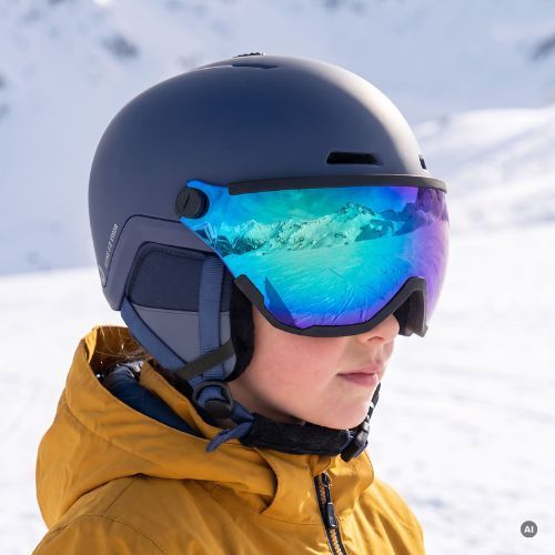 Vaikiškas slidinėjimo šalmas ATTABO Avens 2.0 Jr Visor dark blue