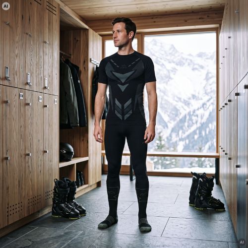 Vyriškas termo apatinio trikotažo komplektas KADVA Alpinestep Thermo SH Light Plus Set Black