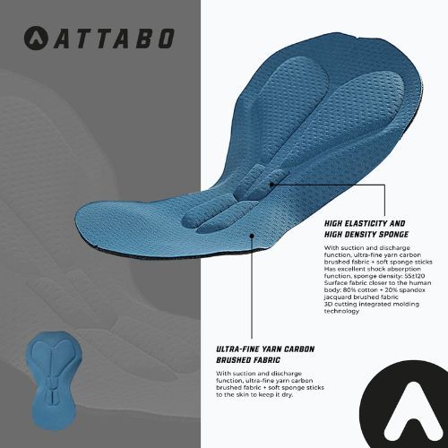 Vyriški dviračių šortai ATTABO Kirun Pro Bib Shorts Cargo juodi