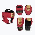 "Everlast Prospect 2" bokso rinkinys šalmas + skydai + pirštinės raudonos/auksinės spalvos