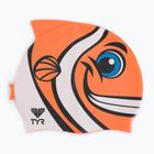 TYR Charactyr Happy Fish vaikiška plaukimo kepuraitė oranžinė LCSHFISH