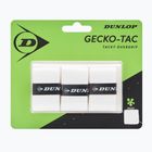 Skvošo rakečių juostos squash Dunlop Gecko-Tac Overgrip 3 vnt. white