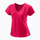 Moteriški teniso marškinėliai Wilson Training V-Neck II pink WRA809601