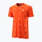 Vyriški teniso marškinėliai Wilson PWR SMLS Henley III orange WRA804501