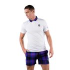 Vyriški HYDROGEN Tartan baltos ir violetinės spalvos polo marškinėliai T00518E82