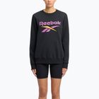 Moteriškas džemperis Reebok Identity Big Logo Fleece Crew black/purple rave/electric amber