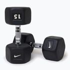 Gumuota hantelė Nike Strength Hex Dumbbell 15 kg black/white