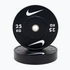 Bumperinės svorio plokštės Nike Strength Rubber Bumper Plates 25 kg black/white
