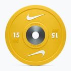 Bumperinės svorio plokštės Nike Strength Pro Urethane Bumper Plates 15 kg yellow/white