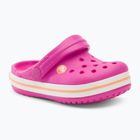 "Crocs Kids Crocband Clog electric pink/cantaloupe" šlepetės