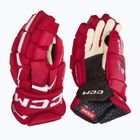 Ledo ritulio pirštinės CCM JetSpeed FT6 Pro SR red/white