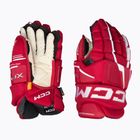 Ledo ritulio pirštinės CCM Tacks XF Pro SR red/white
