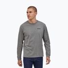Vyriški marškinėliai ilgomis rankovėmis Patagonia P-6 Logo Responsibili gravel heather