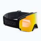Salomon S/View slidinėjimo akiniai juoda spalva/vidutinė raudona L41153100