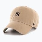 Kepuraitė su snapeliu 47 Brand MLB New York Yankees Base Runner CLEAN UP khaki