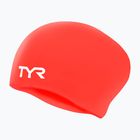 Plaukimo kepuraitė TYR Long Hair Wrinkle Free Silicone bright red