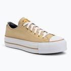 Moteriški sportiniai bateliai Converse Chuck Taylor All Star Lift Platform Herringbone Stripe utility sunflower/trek tan