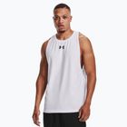 Under Armour Baseline Cotton Tank 100 vyriški krepšinio marškinėliai balta ir juoda UAR-1361901100-100