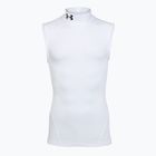 Vyriški treniruočių marškinėliai Under Armour HG Armour Comp Mock SL castlerock/white