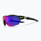 Vyriški akiniai nuo saulės "Nike Show X3 Elite L", matinės juodos spalvos, violetinio atspalvio ir lauko atspalvio