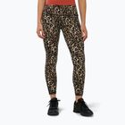 Moteriškos treniruočių tamprės Sweaty Betty Power Piping Workout 7/8 brown ink leopard print