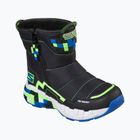 SKECHERS Mega-Craft Cuboforce vaikiški trekingo batai juodi/mėlyni/laimo spalvos