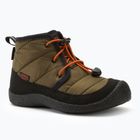 KEEN Howser II Chukka WP jaunimo batai tamsiai alyvuogių/aukso spalvos liepsna