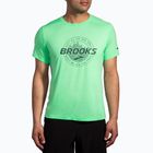 Vyriški bėgimo marškinėliai Brooks Distance 3.0 hyper green/brooks trail