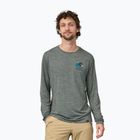 Vyriški marškinėliai Patagonia Cap Cool Daily Graphic Shirt-Waters trekking longsleeve chasing peaks/sleet green x-dye