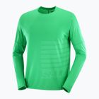 Vyriški bėgimo marškinėliai ilgomis rankovėmis Salomon Sense Aero Tee GFX parakeet/spearmint