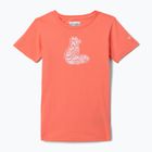 Vaikiški žygio marškinėliai Columbia Mission Lake Graphic hot coral/foxy swirl
