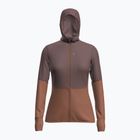 Moteriškas žygio džemperis icebreaker Merino 200 Realfleece Descender Zip Hoodie dusty clay