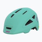 Vaikiškas dviračio šalmas Giro Scamp II Integrated MIPS matte screaming teal/bright pink