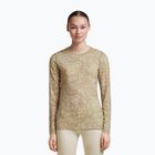 Moteriški marškinėliai ilgomis rankovėmis  icebreaker Merino 200 Oasis Crewe Moss Bloom cumin/undyed/aop