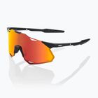 Akiniai nuo saulės 100 % Hypercraft XS soft tact black/hiper red multilayer mirror