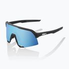 Akiniai nuo saulės 100 % S3 matte black/hiper blue multilayer mirror