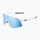 Akiniai nuo saulės 100 % S3 matte white/hiper blue multilayer mirror