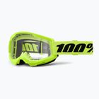 Dviračių akiniai 100% Strata 2 neon yellow/clear