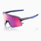 Saulės akiniai 100 % S3 satin storm metallic/purple mirror
