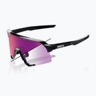 Saulės akiniai 100 % S3 LE gloss black/purple flash mirror photochromic