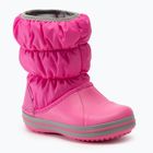 Vaikiški sniego batai Crocs Winter Puff Kids electric pink/light grey