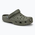 Crocs Classic Crocskin dusty olive šlepetės