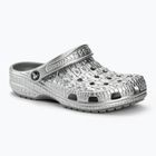 Šlepetės Crocs Classic Metallic Crocskin silver