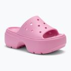 Moteriškos šlepetės Crocs Stomp Slide pink tweed