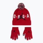 Czapka + rękawiczki dziecięce Nike Jordan Pom Beanie Set gym red