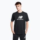 New Balance Essentials Stacked Logo Co vyriški treniruočių marškinėliai juodi MT31541BK