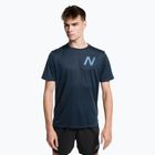 Vyriški marškinėliai New Balance Top Printed Impact Run SS tamsiai mėlyni MT21277NML