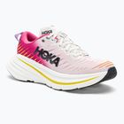 Moteriški bėgimo bateliai HOKA Bondi X blanc de blanc/pink yarrow